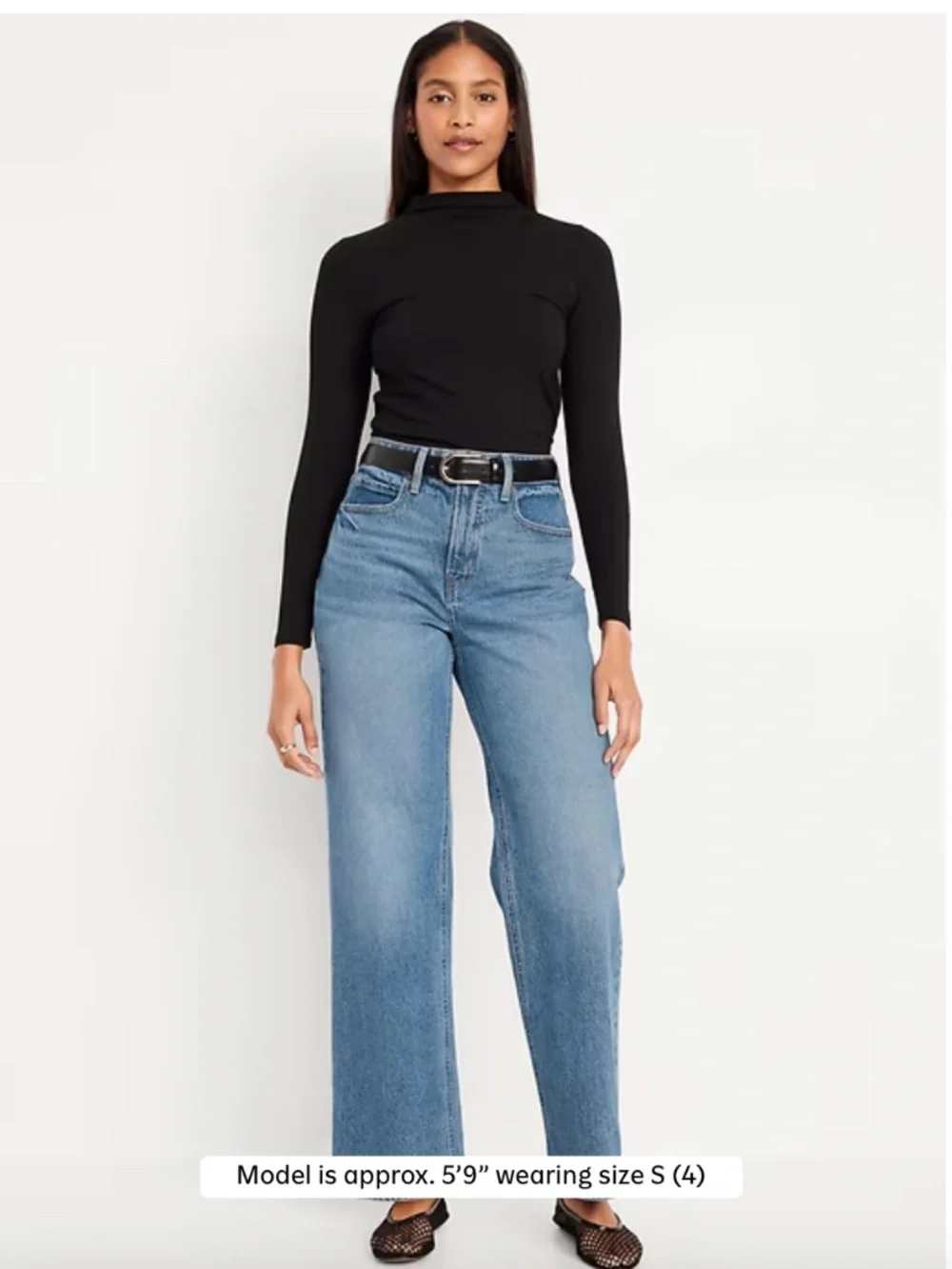 Curvy Extra High-Waisted Sky-Hi Wide-Leg Jeans - Picture 2 of 4